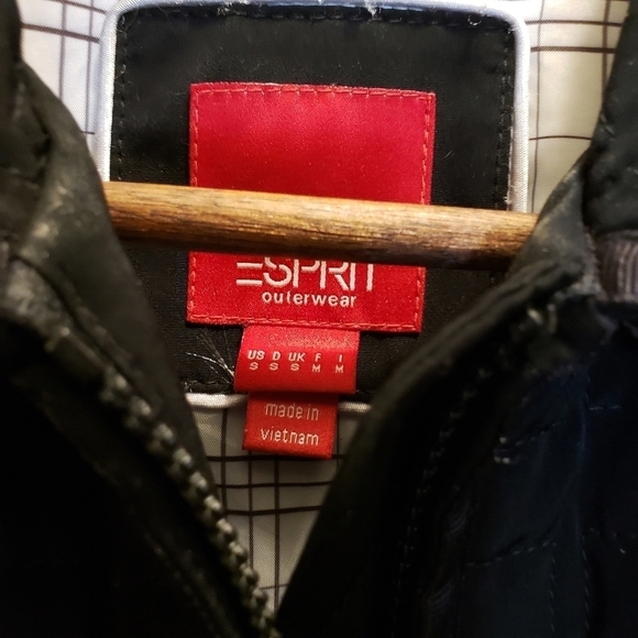 Esprit Black Quilted Barn Jacket Full Zip NWOT - Picture 7 of 10